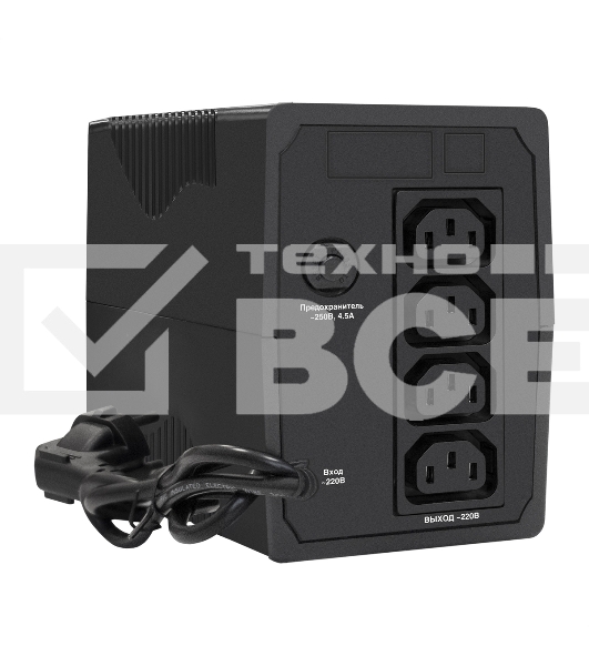 Источник бесперебойного питания ExeGate Power Smart ULB-650.LCD.AVR.4C13 650VA/360W, LCD, AVR, 4*C13, черный