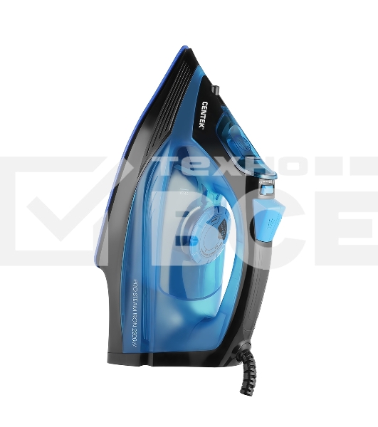 Утюг Centek CT-2351 синий, 2200 Вт, 35 г/мин, 130 г/мин, 300 мл