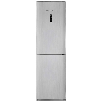 Холодильник BENOIT-344E серебристый металлопласт двухкамерный 220/124л морозилка снизу, No Frost, фото 1