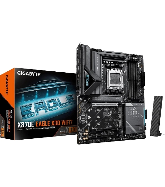 Материнская плата Gigabyte X870E EAGLE X WF7 Socket AM5 AMD X870E 4xDDR5 ATX AC`97 8ch(7.1) 5Gigabit RAID+HDMI