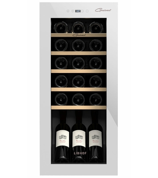 Винный шкаф Libhof GM-18 белый, 53 л, 1 отсек, 18 бут., класс A