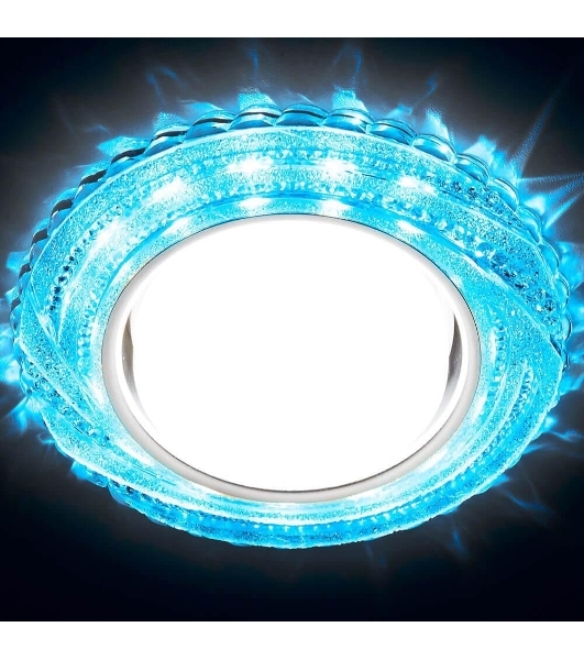 Светильник встраиваемый G298 CL/WW хром/прозрачный GX53+3W(LED WARM)