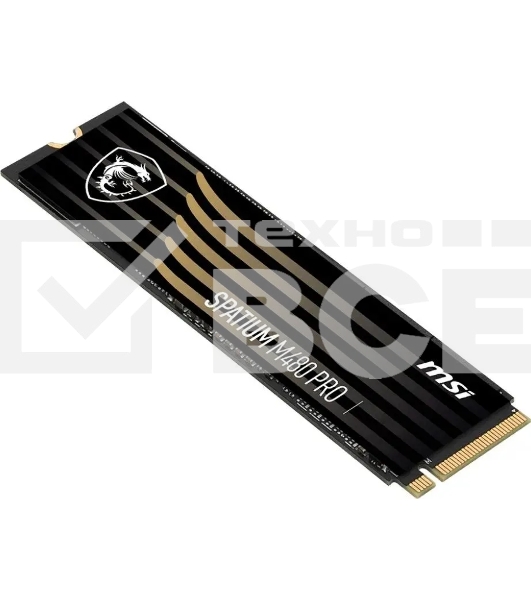 Накопитель SSD MSI SPATIUM M480 PRO, 2TB, M.2 2280, PCIe 4.0 x4, NVMe, R/W 7400/7000