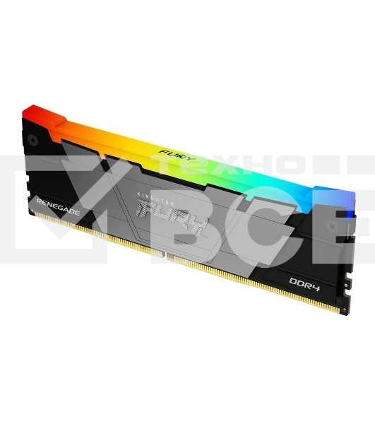 Оперативная память Kingston Fury Beast, DDR4, 32GB (1x32GB), 3600MHz, CL18, с радиатором, RGB, черный