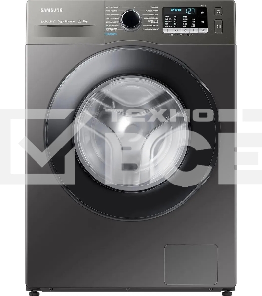 Стиральная машина Samsung WW80AGAS22AX/LD черный, загрузка фронтальная 8 кг, 1200 об/мин, класс: A