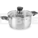 Кастрюля с/кр 24 см (4,8 л) серые ручки Rondell 715-RDS Strike, фото 1