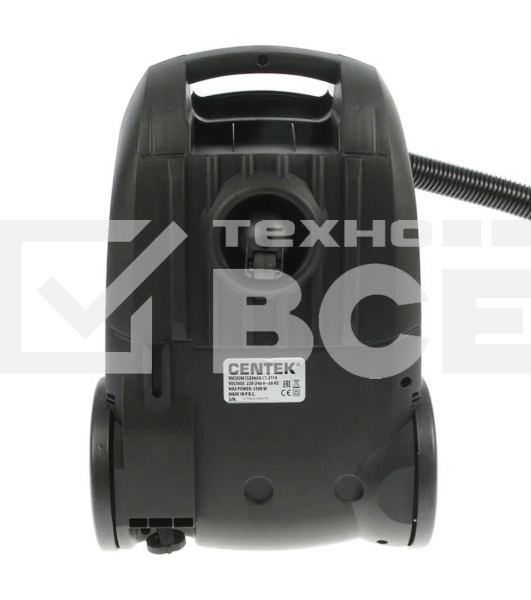 Пылесос Centek CT-2519 черный/хром, 500/2500 Вт, уборка сухая, пылесборник мешок, 4 л