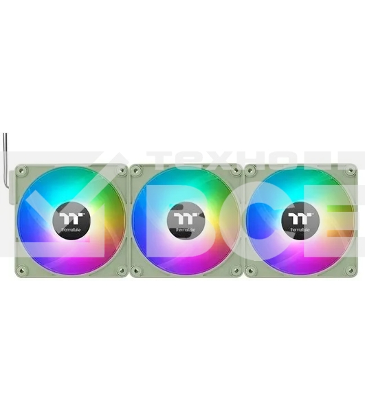 Комплект вентиляторов для корпуса Thermaltake CT120 EX ARGB Sync (3 шт.) зеленый, 120 мм, 2000 об/мин, 28.5 дБ, 4 pin