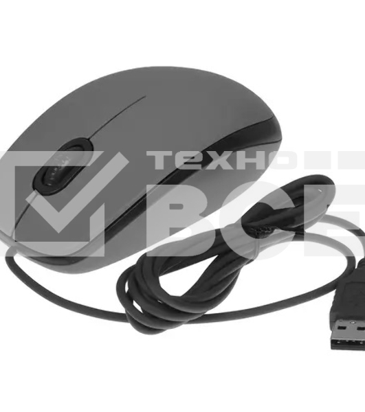 Мышь проводная Logitech M111 SILENT серый, 1000 dpi, USB, кнопки - 3
