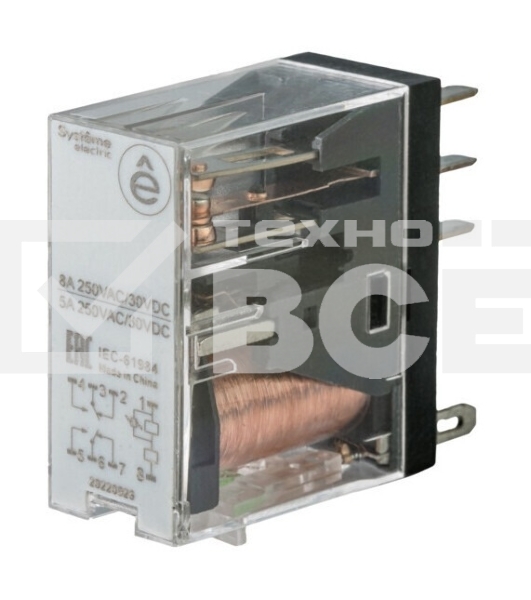 Реле 8A 2CO 230VAC