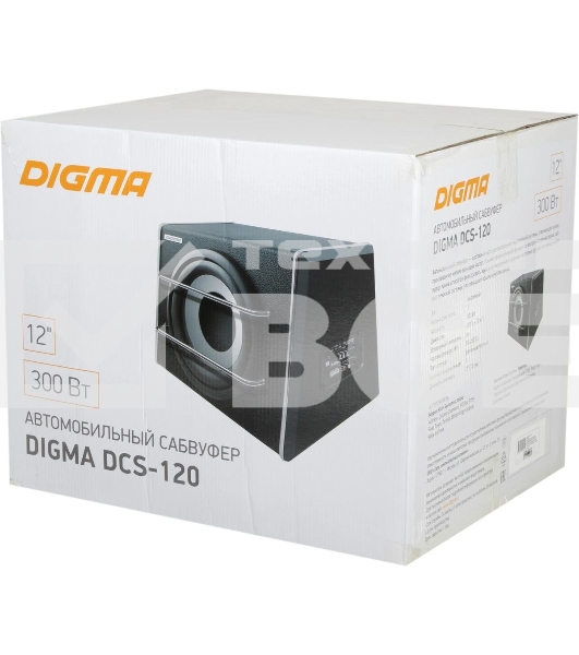 Сабвуфер автомобильный Digma DCS-120 300Вт активный (30см/12