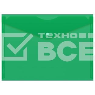 Конверт на кнопке Silwerhof Eco A4 пластик 0.12мм зеленый