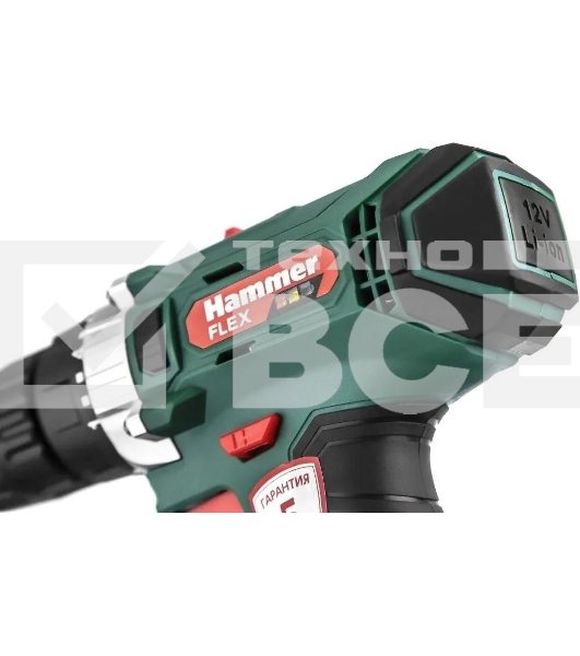 Дрель-шуруповерт аккумуляторная Haммer ACD12CS, Аккумуляторная, 12В