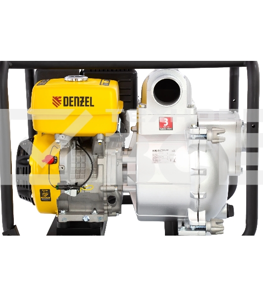 Мотопомпа бензиновая Denzel PX-80D для грязной воды, 15 л.с., 3', 1500 л/мин, глуб 8 м, напор 30 м