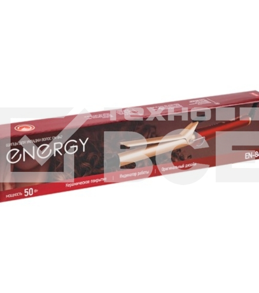 Щипцы для завивки волос Energy EN-842 красный/черный, 25 мм, 200 °C, 1 режим