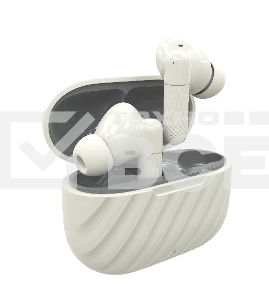 Наушники TWS More choice БВ37 белый/серый, внутриканальные, Bluetooth, сенсорное управление, до 4 ч