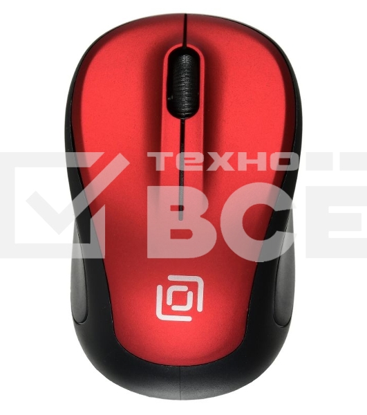 Мышь беспроводная Oklick 665MW черный/красный, 1000 dpi, радиоканал, USB, кнопки - 3