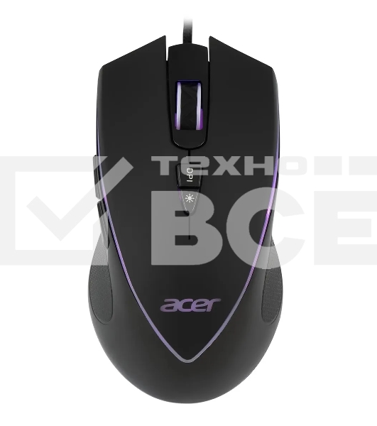 Мышь проводная Acer OMW131 черный, 6400 dpi, USB, кнопки - 7
