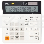 Калькулятор бухгалтерский Deli EM01010 белый 12-разр., фото 1