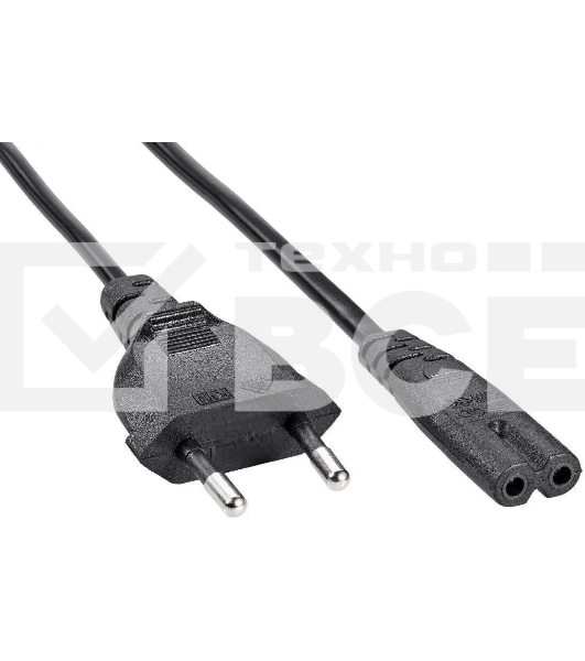 Кабель Premier 5-180 IEC C7 (2-pin) Евровилка 1.5м (5-180(0.5) 1.5) черный (Bulk)