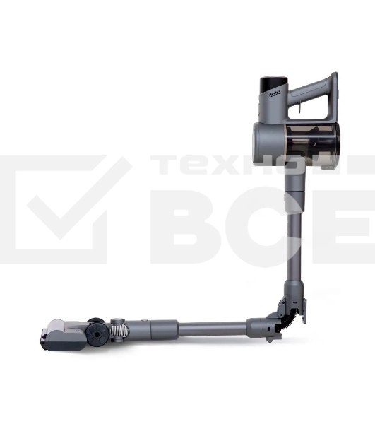 Пылесос вертикальный BQ VCA1004W серый, питание от аккумулятора, 50 Вт, уборка сухая/влажная, пылесборник 0.6 л, работа от АКБ max  35 мин.