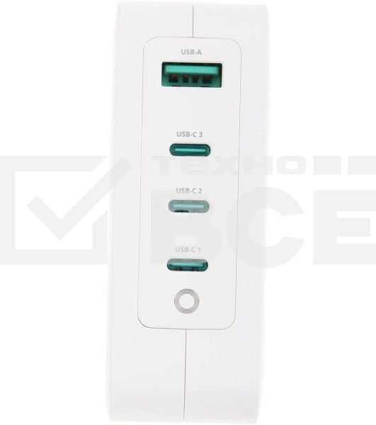 Сетевое зарядное устройство (адаптер питания) TopON GaN 130W 3xType-C, USB, Power Delivery, Quick Charge 4.0, белый TOP-GaN-130W