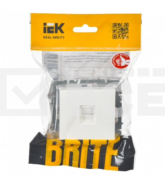 Розетка компьютерная IEK BRITE РК11-БрБ RJ45 кат.6 белый