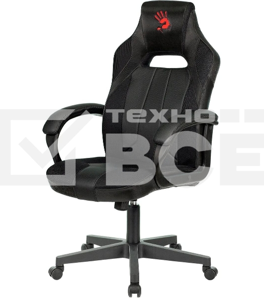 Кресло игровое A4Tech Bloody GC-200, черный, эко.кожа, крестовина пластик