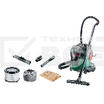 Строительный пылесос Bosch UniversalVac15 зеленый, 1000 Вт, уборка сухая/влажная, пылесборник контейнер, 15 л, фото2