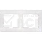 Рамка Iek EMK20-K01-DM РГ-2-КБ 2местн. горизонт. КВАРТА (белый), фото 1