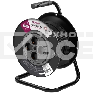 Удлинитель на катушке Defender ExtR2G-01-30 6А, 30 м, б/з - катушка