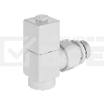 Набор дизайн-вентилей Royal Thermo CUBE, угловой (белый) 1/2