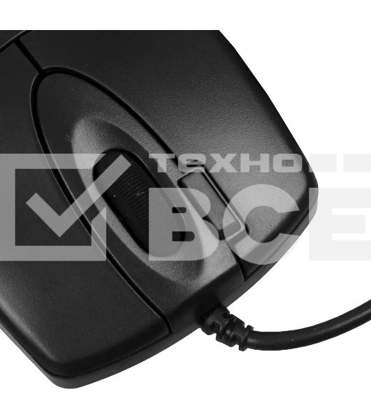 Мышь проводная A4Tech OP-620D черный, 1000 dpi, USB, кнопки - 4