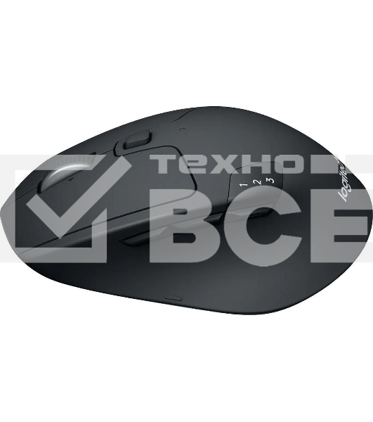 Мышь беспроводная Logitech M720 Triathlon черный, 1000 dpi, радиоканал, Bluetooth, USB, кнопки - 8