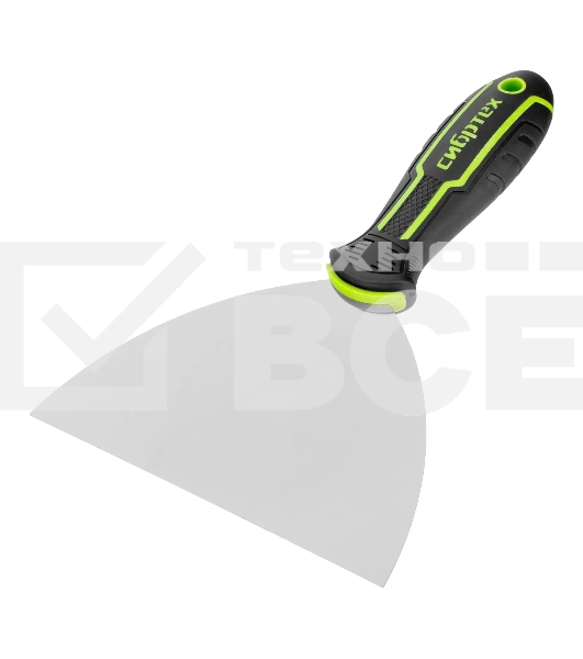 Шпательная лопатка из нержавеющей стали Сибртех 150 мм, двухкомпонентная рукоятка