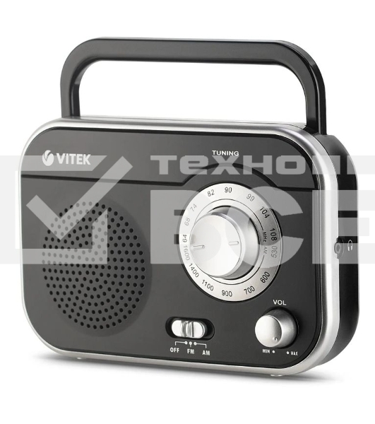 Радиоприемник Vitek VT-3593 (BK) Выходная мощность 1 вт. Динамики 1.Тип батареек UM-2/C