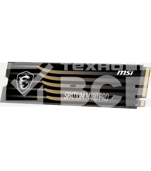 Накопитель SSD MSI SPATIUM M480 PRO, 2TB, M.2 2280, PCIe 4.0 x4, NVMe, R/W 7400/7000