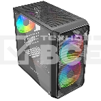 Компьютерный корпус Powercase Mistral Micro A3B ARGB, Tempered Glass, 2x 140mm ARGB PWM+1x 120mm ARGB PWM, чёрный, mATX  (CMMAB-A3), фото7