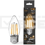 Лампа филам. Gauss Filament 11Вт цок.:E27 свеча св.свеч.белый теп. (упак.:10шт) (103802111), фото 1