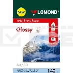 Фотобумага Lomond 0102095 A4/140г/м2/50л./белый глянцевое/глянцевое для струйной печати, фото 1