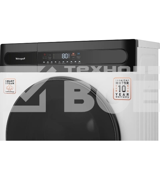 Стиральная машина Weissgauff WMD 49411 DC Inverter Steam, класс: B, загр.фронтальная макс.:11кг, (с сушкой) белый