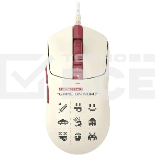 Мышь проводная A4Tech Bloody W72 Ultra Pixels Red рисунок/бежевый/красный, 20000 dpi, USB, кнопки - 7