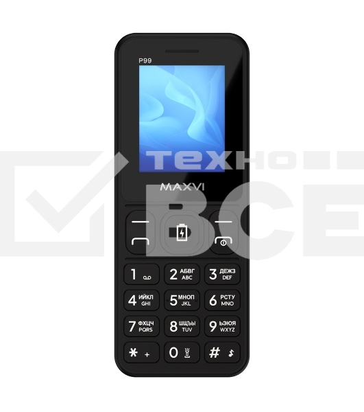 Мобильный телефон Maxvi P99 черный