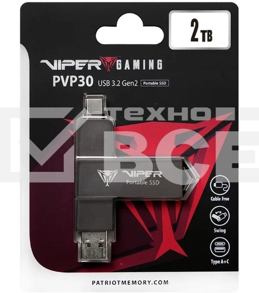 Накопитель SSD Patriot Viper PVP30 USB-C 2TB 2.5