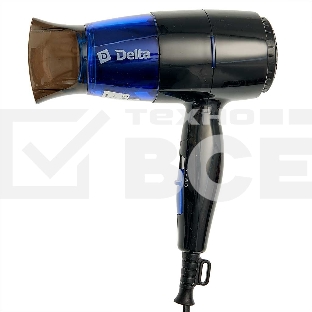 Фен DELTA DL-0907 черный с синим