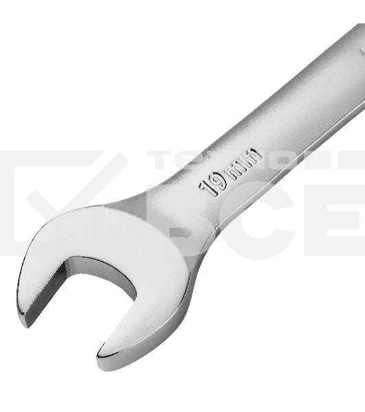 Набор ключей комбинированных трещоточных Denzel 6-19 мм, 8 шт., CrV, матовый хром 14721