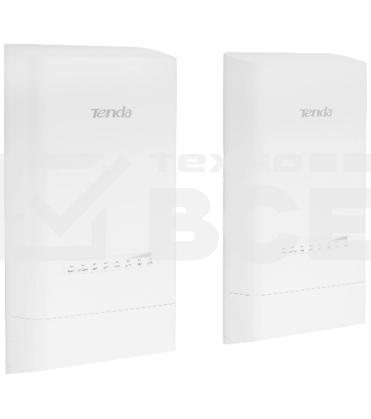 Наружная точка доступа Tenda OS3 (2-pack) (комплект 2 шт), 5 ГГц, до 867 Мбит/с, внешняя антенна 1x12dBi, IP65, PoE
