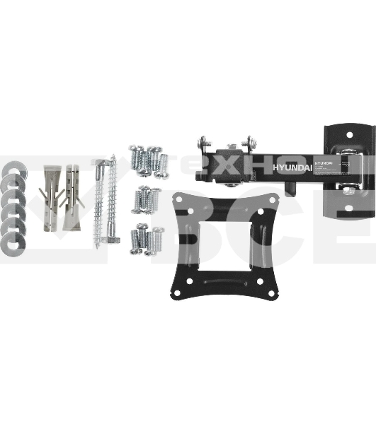 Кронштейн для телевизора Hyundai GL-R3 черный 10'-27' макс.15кг настенный поворот и наклон