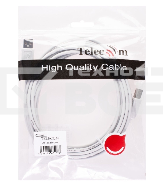 Кабель TELECOM USB2.0 A to B (5.0м)