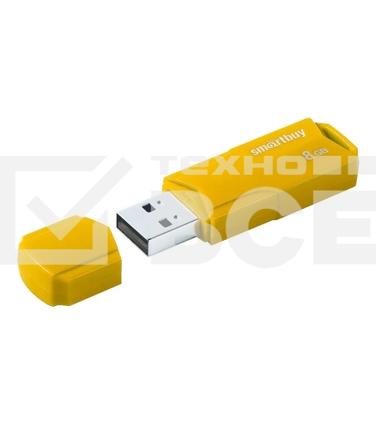 Флеш диск USB SmartBuy 8GB CLUE Yellow (SB8GBCLU-Y)